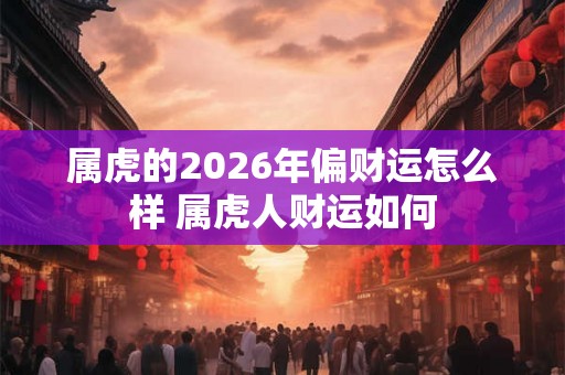 属虎的2026年偏财运怎么样 属虎人财运如何