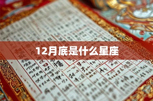 12月底是什么星座