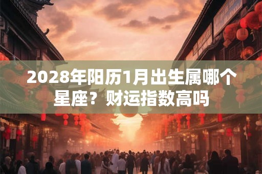 2028年阳历1月出生属哪个星座？财运指数高吗