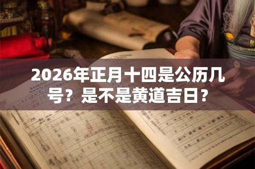 2026年正月十四是公历几号？是不是黄道吉日？
