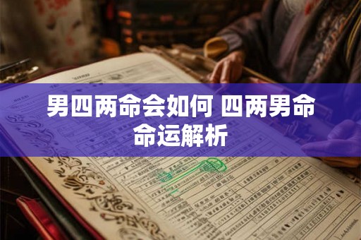 男四两命会如何 四两男命命运解析