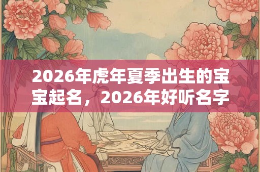 2026年虎年夏季出生的宝宝起名，2026年好听名字
