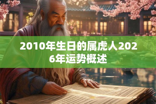 2010年生日的属虎人2026年运势概述