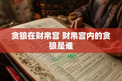 贪狼在财帛宫 财帛宫内的贪狼是谁