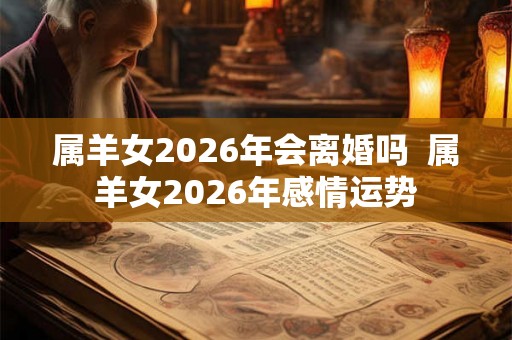 属羊女2026年会离婚吗 属羊女2026年感情运势 属羊女2026年会离婚吗 属羊女2026年感情运势