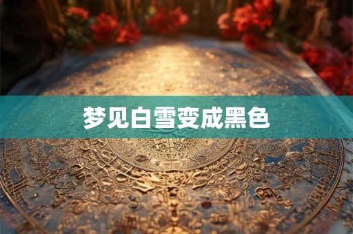 梦见白雪变成黑色