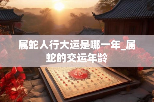 属蛇人行大运是哪一年_属蛇的交运年龄