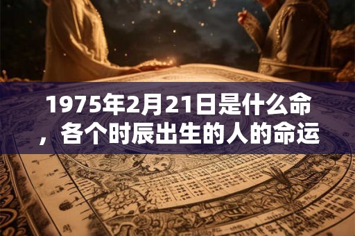 1975年2月21日是什么命，各个时辰出生的人的命运