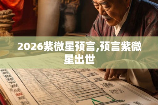 2026紫微星预言,预言紫微星出世