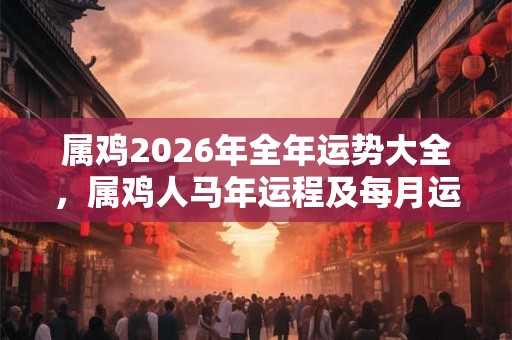 属鸡2026年全年运势大全，属鸡人马年运程及每月运势详解