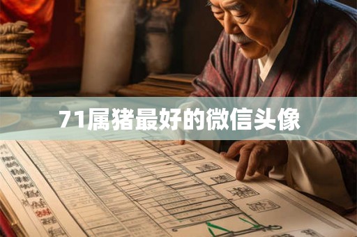 71属猪最好的微信头像