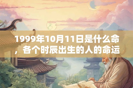 1999年10月11日是什么命,各个时辰出生的人的命运 1999年10月11日是什么命,各个时辰出生的人的命运