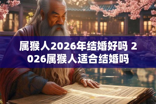 属猴人2026年结婚好吗 2026属猴人适合结婚吗 属猴人2026年结婚好吗 2026属猴人适合结婚吗