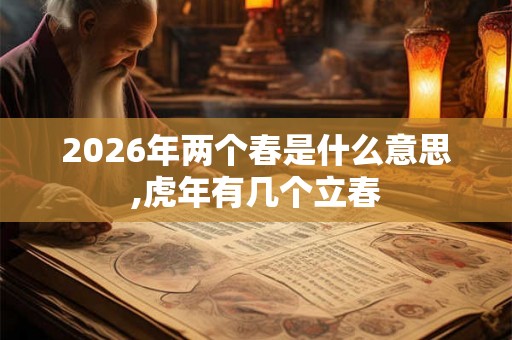 2026年两个春是什么意思,虎年有几个立春
