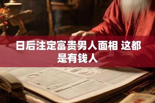日后注定富贵男人面相 这都是有钱人 日后注定富贵男人面相 这都是有钱人