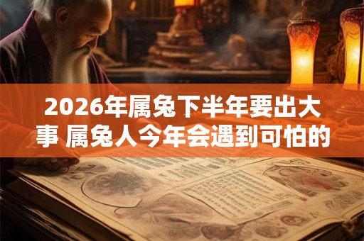 2026年属兔下半年要出大事 属兔人今年会遇到可怕的事情吗