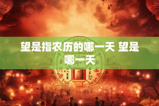 望是指农历的哪一天 望是哪一天