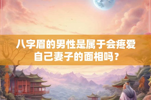 八字眉的男性是属于会疼爱自己妻子的面相吗？