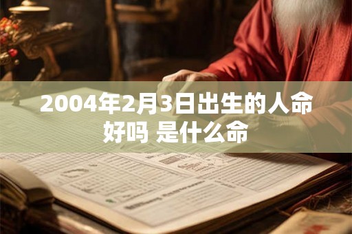 2004年2月3日出生的人命好吗 是什么命