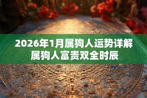 2026年1月属狗人运势详解 属狗人富贵双全时辰