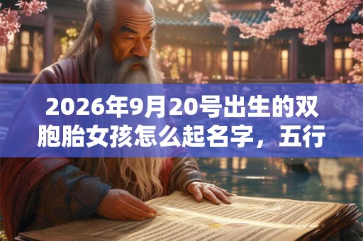 2026年9月20号出生的双胞胎女孩怎么起名字，五行属什么？