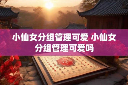 小仙女分组管理可爱 小仙女分组管理可爱吗