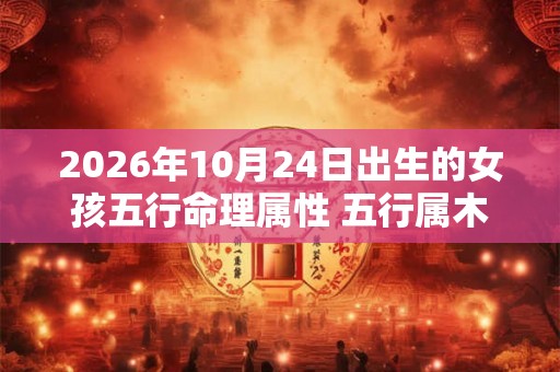 2026年10月24日出生的女孩五行命理属性 五行属木刚正不阿