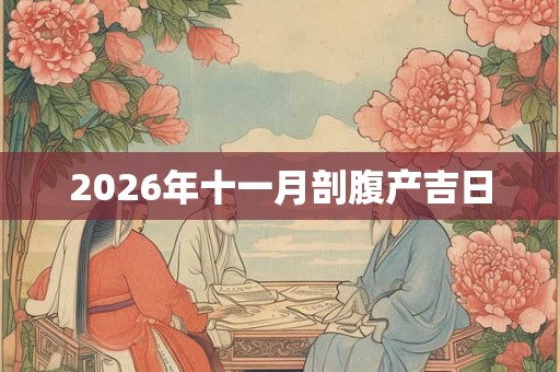 2026年十一月剖腹产吉日