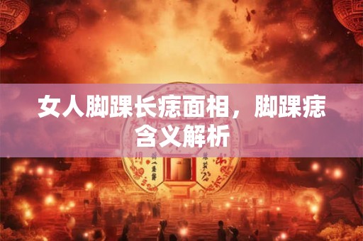 女人脚踝长痣面相，脚踝痣含义解析