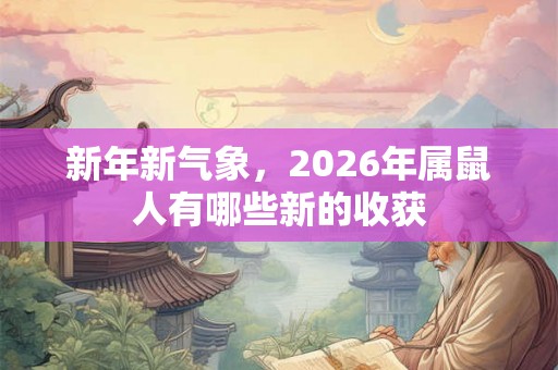 新年新气象,2026年属鼠人有哪些新的收获 新年新气象,2026年属鼠人有哪些新的收获