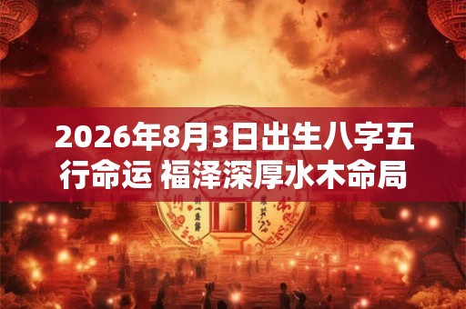 2026年8月3日出生八字五行命运 福泽深厚水木命局