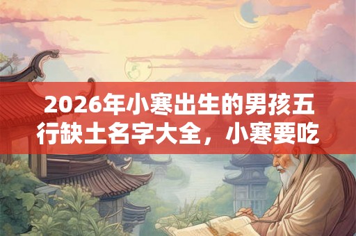 2026年小寒出生的男孩五行缺土名字大全，小寒要吃什么？