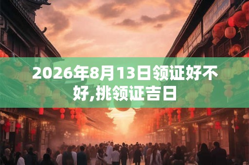 2026年8月13日领证好不好,挑领证吉日