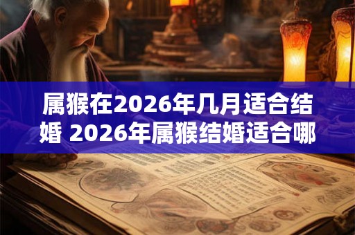 属猴在2026年几月适合结婚 2026年属猴结婚适合哪个月 属猴在2026年几月适合结婚 2026年属猴结婚适合哪个月