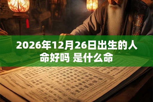 2026年12月26日出生的人命好吗 是什么命 2026年12月26日出生的人命好吗 是什么命