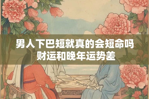 男人下巴短就真的会短命吗 财运和晚年运势差