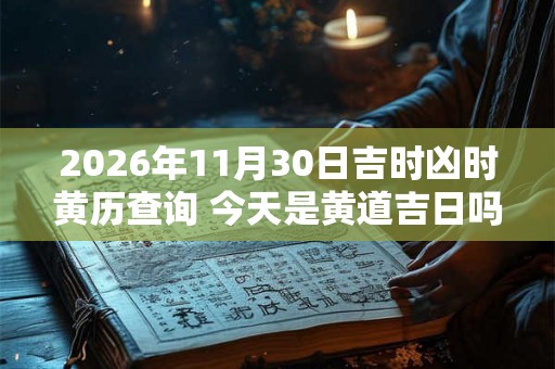 2026年11月30日吉时凶时黄历查询 今天是黄道吉日吗 2026年11月30日吉时凶时黄历查询 今天是黄道吉日吗