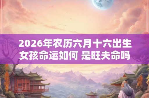 2026年农历六月十六出生女孩命运如何 是旺夫命吗 2026年农历六月十六出生女孩命运如何 是旺夫命吗