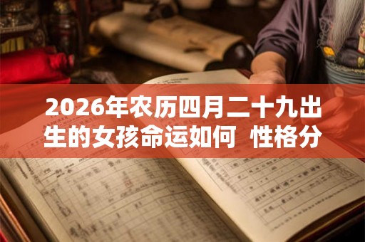 2026年农历四月二十九出生的女孩命运如何  性格分析