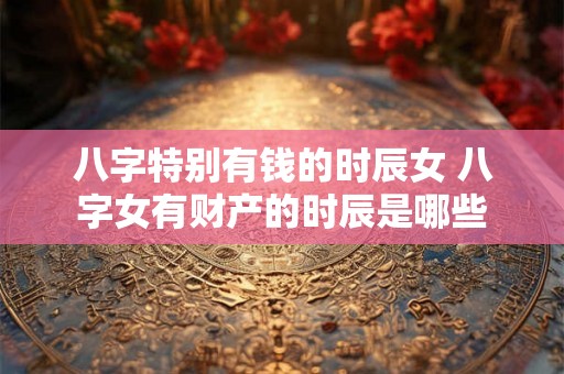 八字特别有钱的时辰女 八字女有财产的时辰是哪些