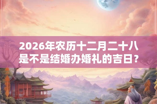 2026年农历十二月二十八是不是结婚办婚礼的吉日？