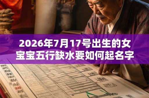 2026年7月17号出生的女宝宝五行缺水要如何起名字