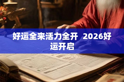 好运全来活力全开  2026好运开启