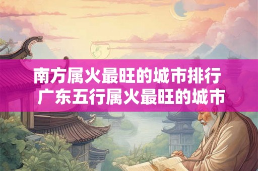 南方属火最旺的城市排行  广东五行属火最旺的城市