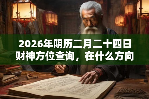 2026年阴历二月二十四日财神方位查询，在什么方向？