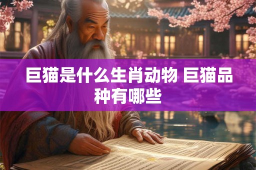 巨猫是什么生肖动物 巨猫品种有哪些
