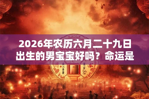 2026年农历六月二十九日出生的男宝宝好吗?命运是什么样? 2026年农历六月二十九日出生的男宝宝好吗?命运是什么样?