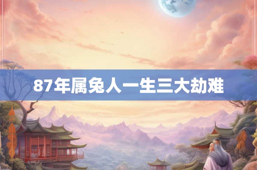 87年属兔人一生三大劫难