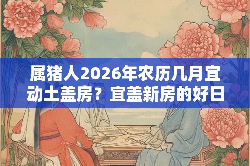 属猪人2026年农历几月宜动土盖房？宜盖新房的好日子