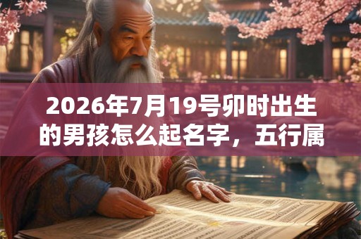 2026年7月19号卯时出生的男孩怎么起名字，五行属什么